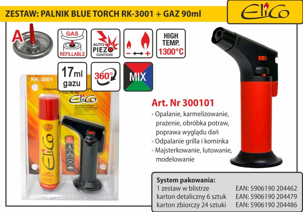 300101_ELICO_ZESTAW_Palnik-BlueTorch_RK-3001+Gaz-90ml