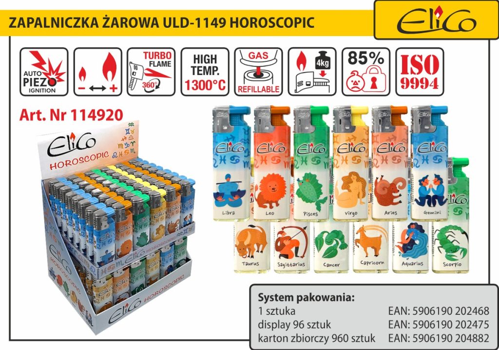 114920_Zapalniczka-żarowa_ELICO-ULD-1149-Horoscopic