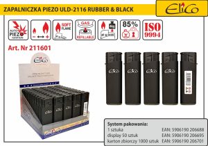 211601_Zapalniczka-piezo_ELICO_ULD-2116-Rubber-Black