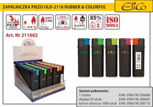 211602_Zapalniczka-piezo_ELICO_ULD-2116-Rubber-Colorful