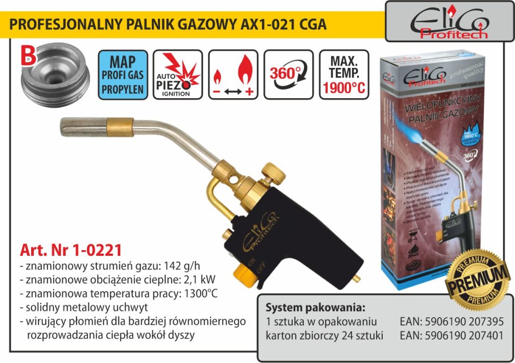 1-0221_ELICOprofitech_Profesjonalny-palnik_AX1-021-CGA_PROPYLEN