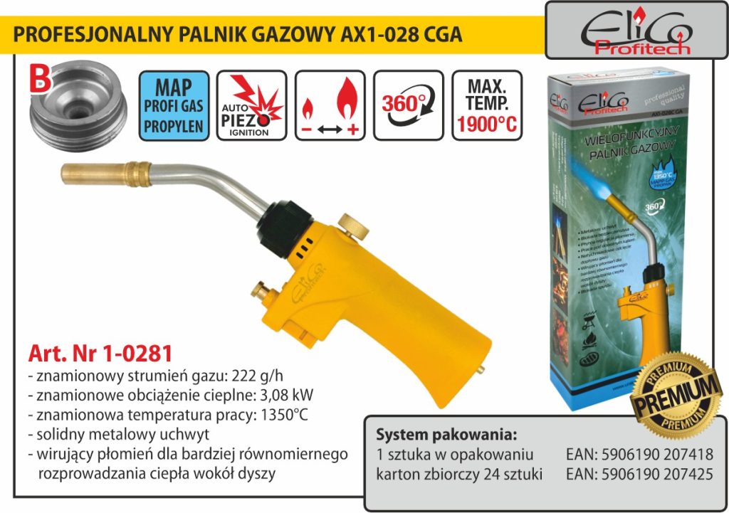 1-0281_ELICOprofitech_Profesjonalny-palnik_AX1-021-CGA_PROPYLEN